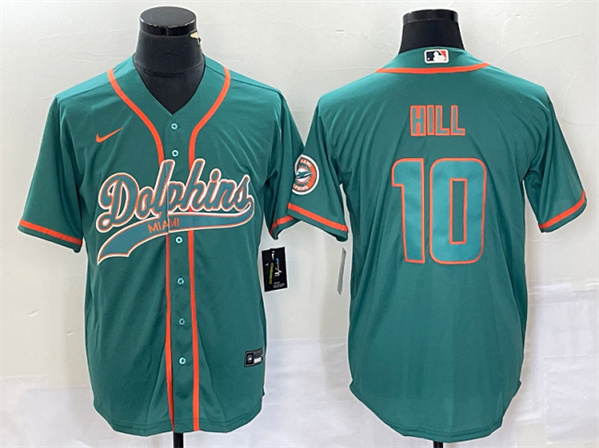 Miami Dolphins #10 Tyreek Hill Aqua Cool Base Stitched Jersey