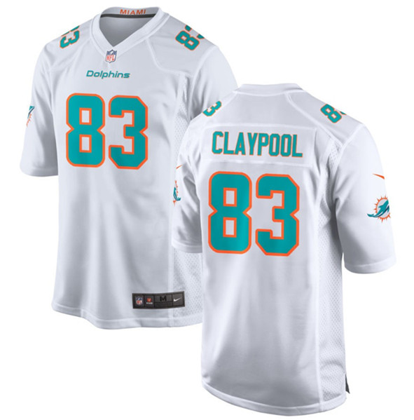 Miami Dolphins #83 Chase Claypool White Stitched Game Jersey