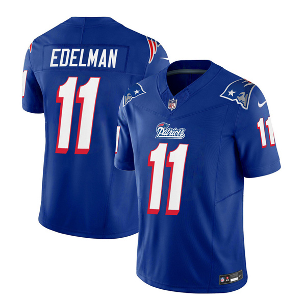 New England Patriots #11 Julian Edelman Blue 2023 F.U.S.E. Vapor Limited Stitched Jersey