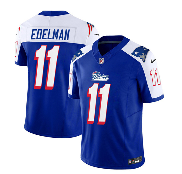 New England Patriots #11 Julian Edelman Blue White 2023 F.U.S.E. Vapor Limited Stitched Jersey