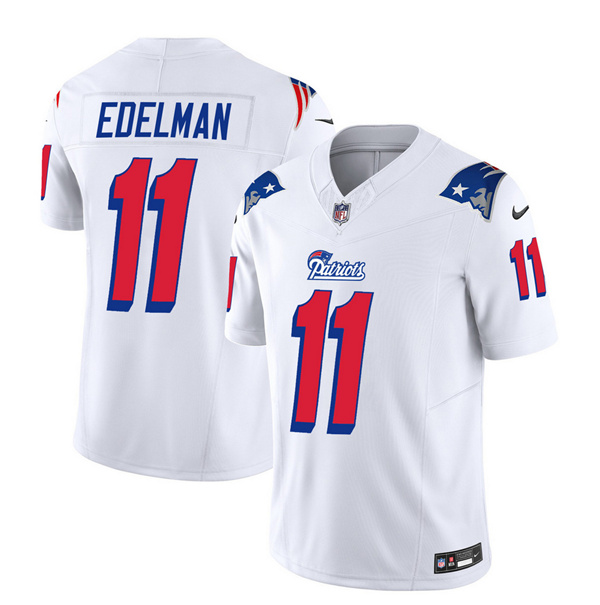 New England Patriots #11 Julian Edelman White 2023 F.U.S.E. Vapor Limited Stitched Jersey