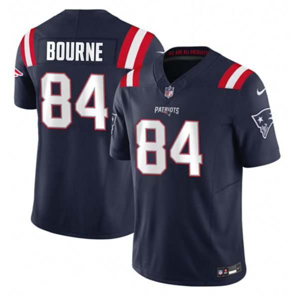 New England Patriots #84 Kendrick Bourne Navy 2023 F.U.S.E. Vapor Limited Stitched Jersey