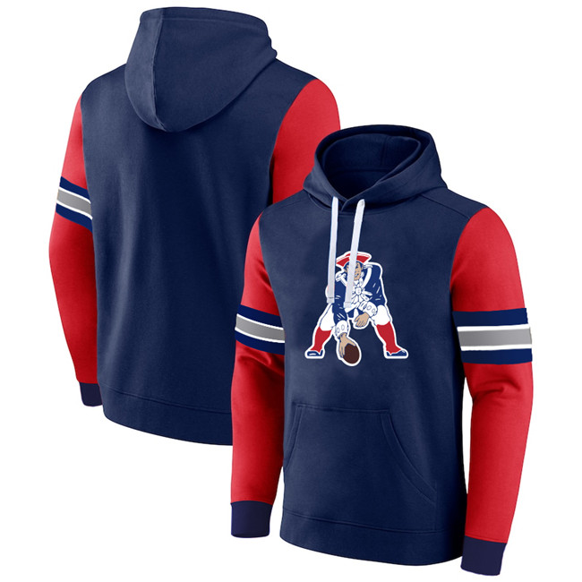 New England Patriots Navy Red Pullover Hoodie