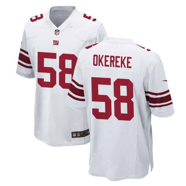 New York Giants #58 Bobby Okereke White Stitched Game Jersey