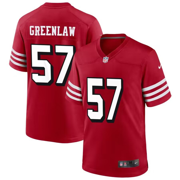 San Francisco 49ers #57 Dre Greenlaw New Red Stitched Game Jersey