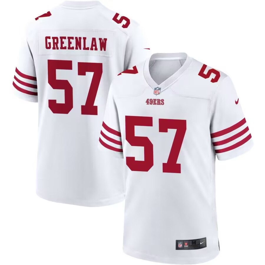 San Francisco 49ers #57 Dre Greenlaw White Stitched Game Jersey