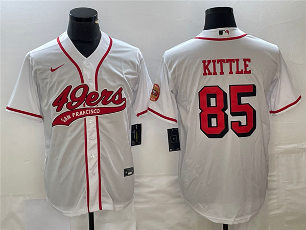 San Francisco 49ers #85 George Kittle New White Cool Base Stitched Jersey