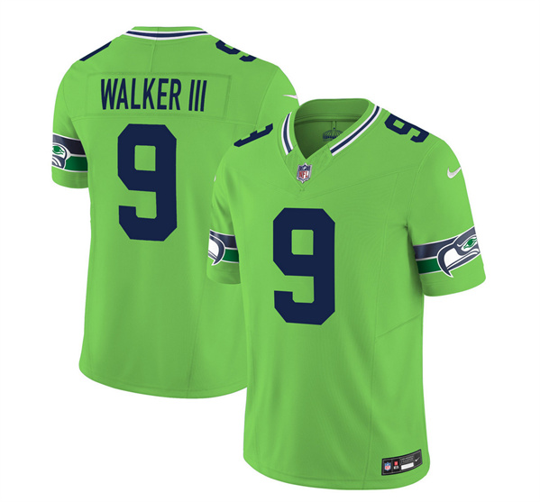 Seattle Seahawks #9 Kenneth Walker III 2023 F.U.S.E. Green Limited Stitched Jersey