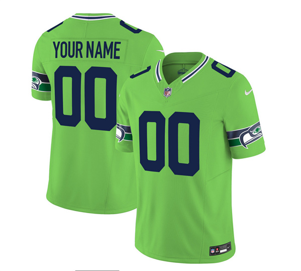 Seattle Seahawks Custom 2023 F.U.S.E. Green Limited Stitched Jersey