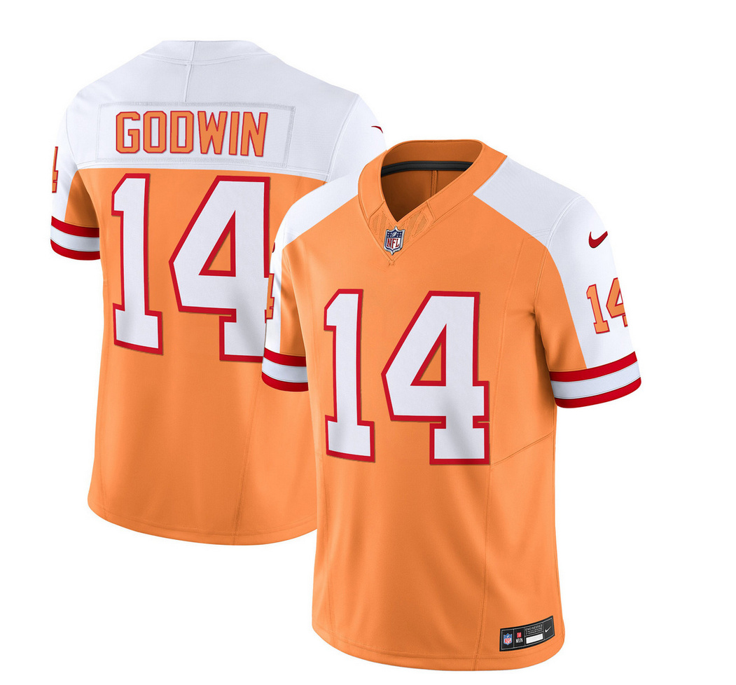 Tampa Bay Buccaneers #14 Chris Godwin 2023 F.U.S.E. White Gold Throwback Limited Stitched Jersey