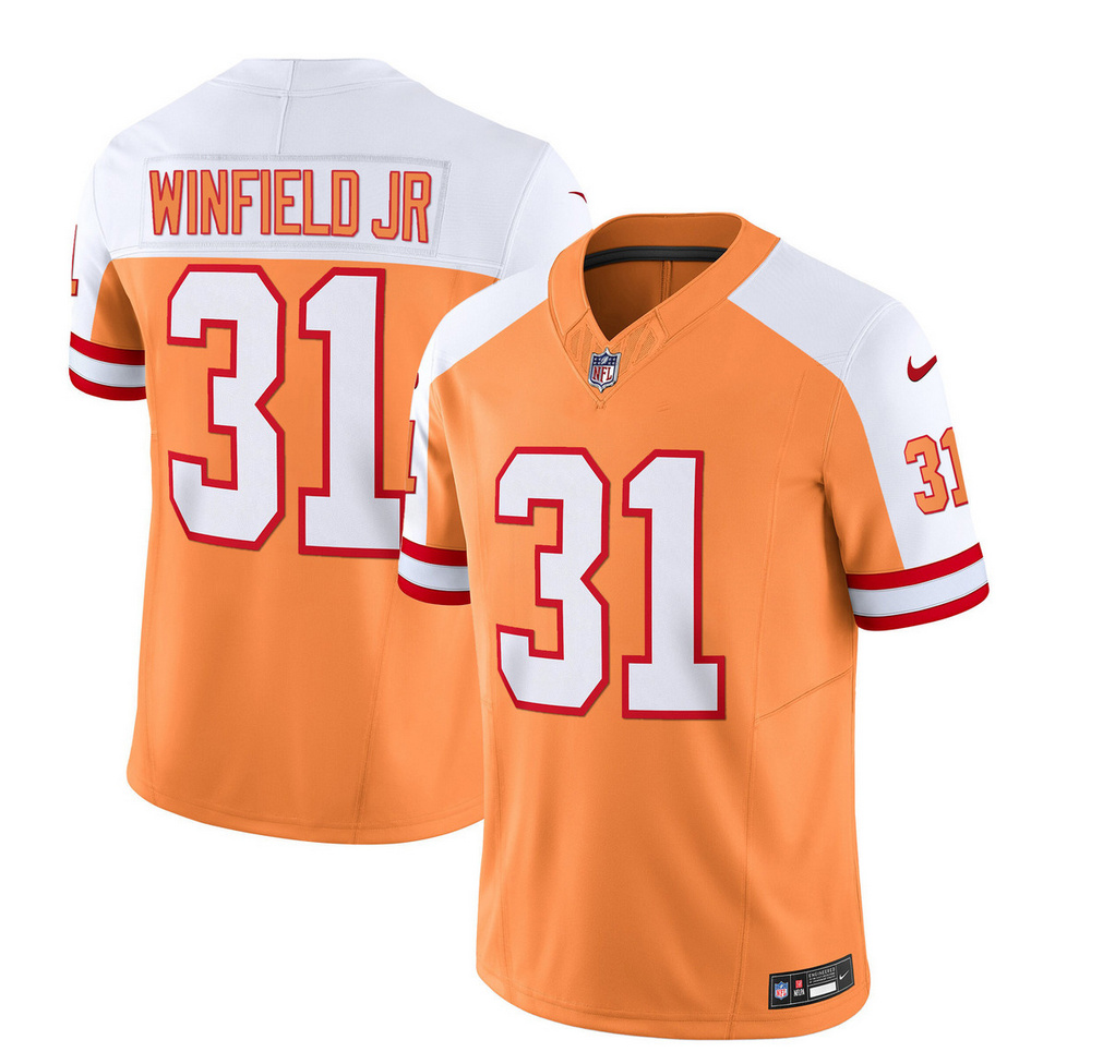 Tampa Bay Buccaneers #31 Antoine Winfield Jr. 2023 F.U.S.E. White Gold Throwback Limited Stitched Jersey
