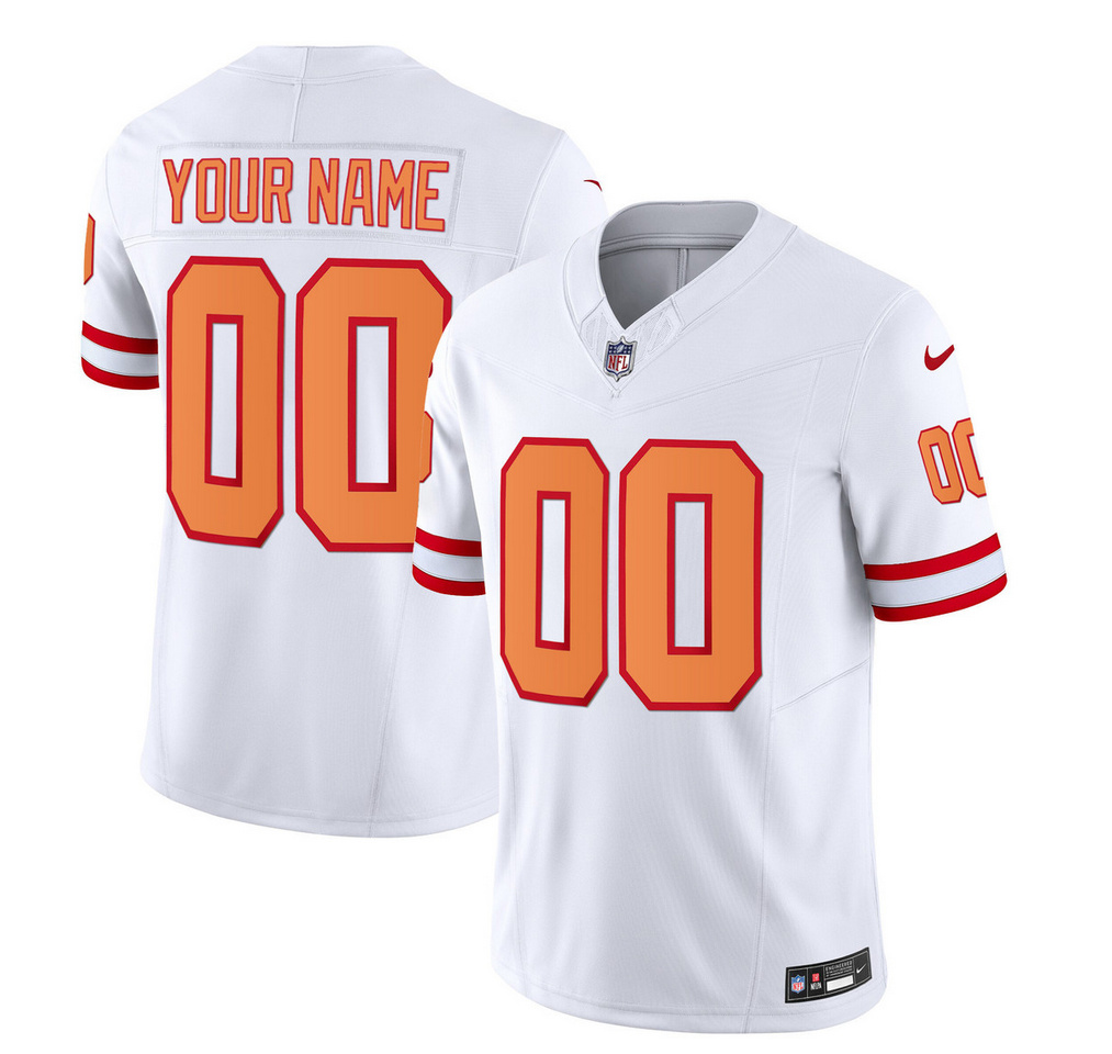 Tampa Bay Buccaneers Custom 2023 F.U.S.E. White Throwback Limited Stitched Jersey