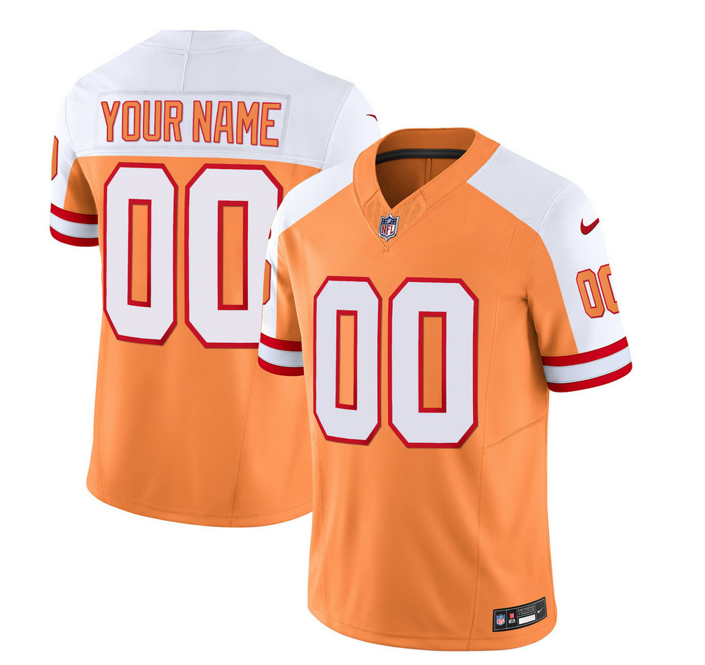 Tampa Bay Buccaneers Custom 2023 F.U.S.E.White Gold Throwback Limited Stitched Jersey