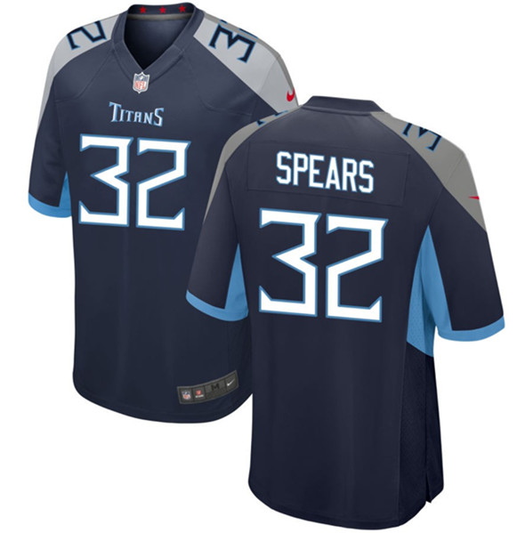 Tennessee Titans #32 Tyjae Spears Navy Stitched Game Jersey
