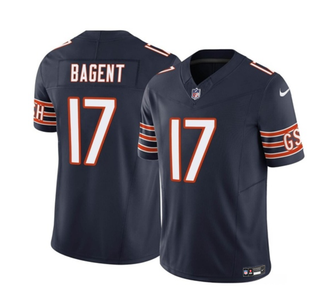 Chicago Bears #17 Tyson Bagent Navy 2023 F.U.S.E. Vapor Untouchable Limited Stitched Jersey