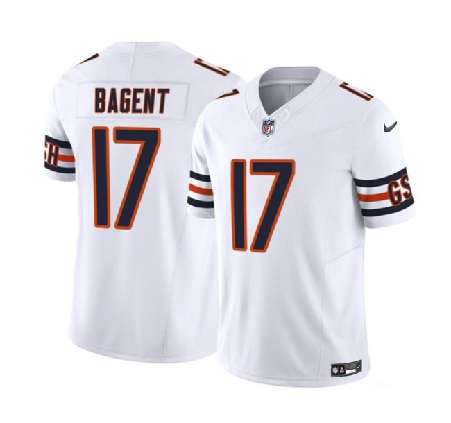 Chicago Bears #17 Tyson Bagent White 2023 F.U.S.E. Vapor Untouchable Limited Stitched Jersey