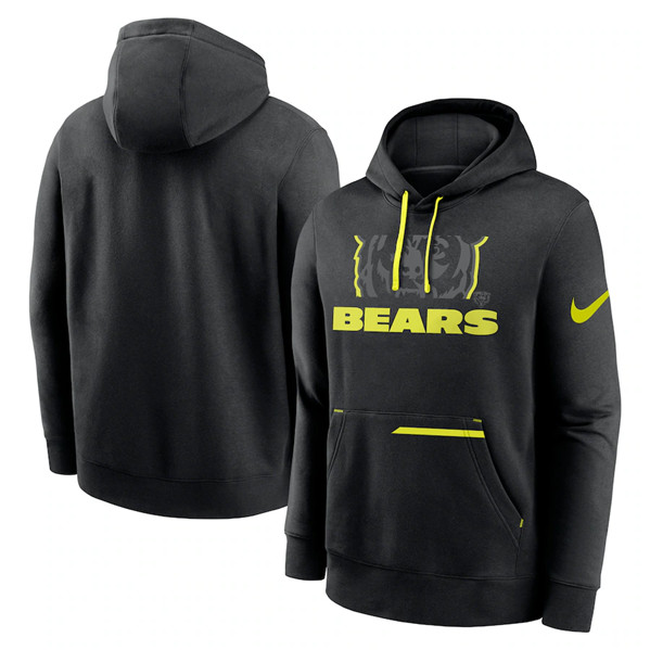 Chicago Bears Black Volt Pullover Hoodie