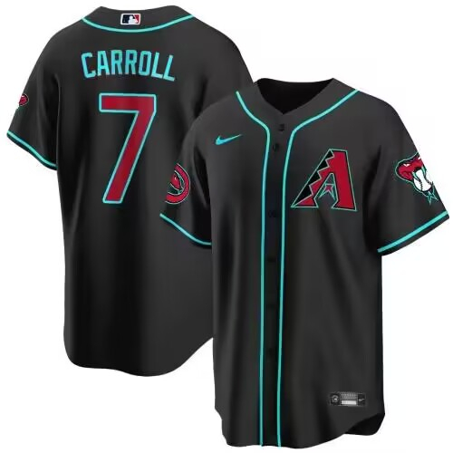 Arizona Diamondbacks #7 Corbin Carroll Black 2024 Cool Base Stitched Jersey