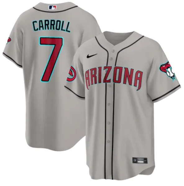 Arizona Diamondbacks #7 Corbin Carroll Gray 2024 Cool Base Stitched Jersey