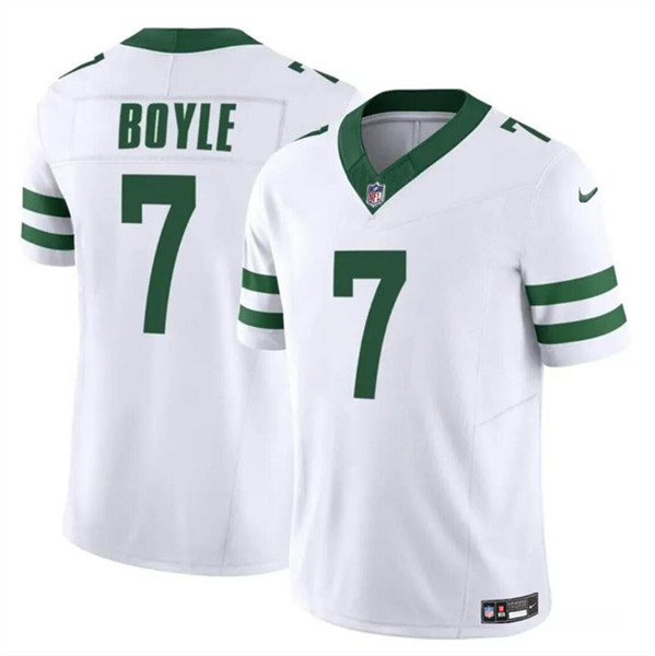 New York Jets #7 Tim Boyle 2023 F.U.S.E. White Throwback Vapor Untouchable Limited Stitched Jersey