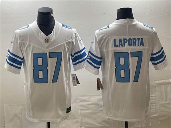 Detroit Lions #87 Sam LaPorta White 2023 F.U.S.E. Vapor Untouchable Limited Stitched Jersey