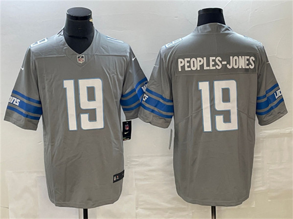 Detroit Lions #19 Donovan Peoples-Jones Gray Vapor Untouchable Limited Stitched Jersey