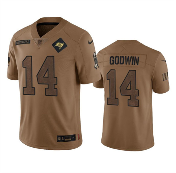 Tampa Bay Buccaneers #14 Chris Godwin 2023 Brown Salute To Service Limited Stitched Jersey