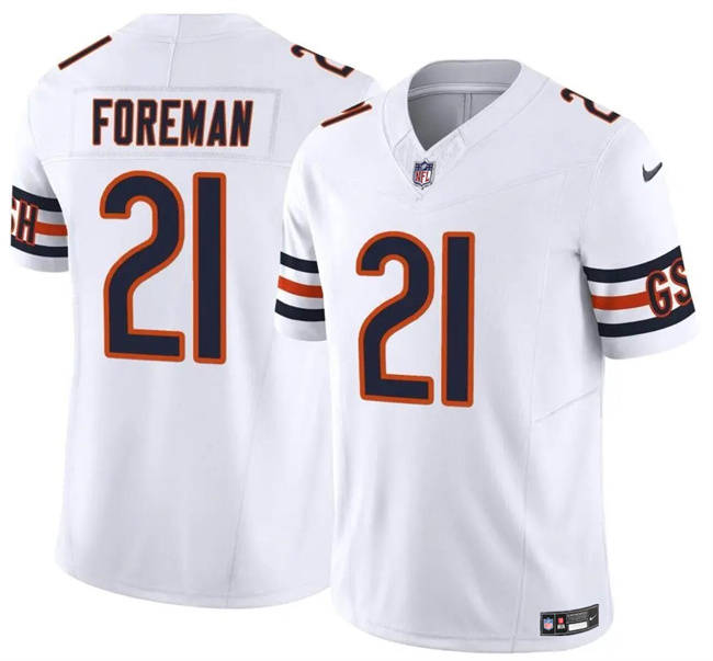 Chicago Bears #21 D'Onta Foreman White 2023 F.U.S.E. Vapor Stitched Jersey