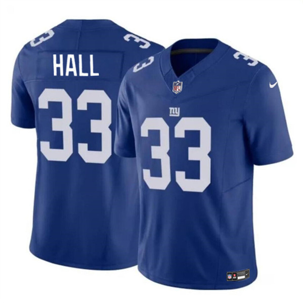 New York Giants #33 Hassan Hall Blue 2023 F.U.S.E. Vapor Untouchable Limited Stitched Jersey