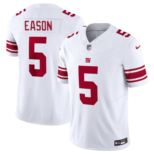 New York Giants #5 Jacob Eason White 2023 F.U.S.E. Vapor Untouchable Limited Stitched Jersey