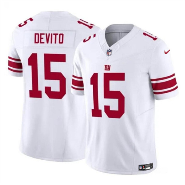 New York Giants #15 Tommy DeVito White 2023 F.U.S.E. Vapor Untouchable Limited Stitched Jersey