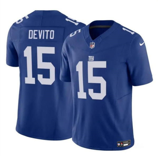 New York Giants #15 Tommy DeVito Blue 2023 F.U.S.E. Vapor Untouchable Limited Stitched Jersey