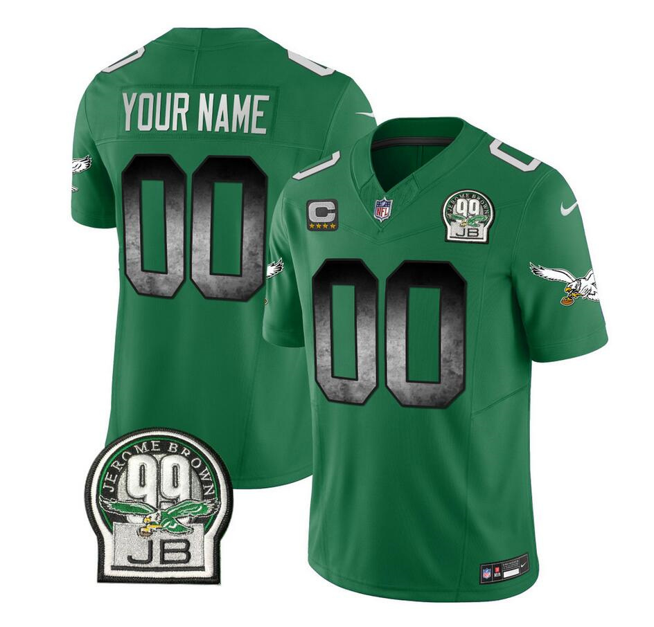 Philadelphia Eagles Custom Green 2023 F.U.S.E. Throwback Vapor Untouchable Limited Stitched Jersey