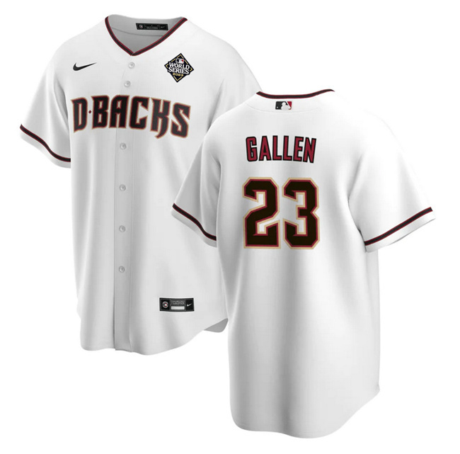 Arizona Diamondbacks #23 Zac Gallen White 2023 World Series Cool Base Stitched Jersey