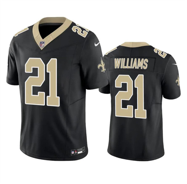 New Orleans Saints #21 Jamaal Williams Black 2023 F.U.S.E. Vapor Untouchable Limited Stitched Jersey