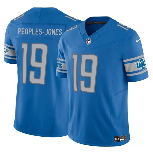 Detroit Lions #19 Donovan Peoples-Jones Blue 2023 F.U.S.E. Vapor Untouchable Limited Stitched Jersey