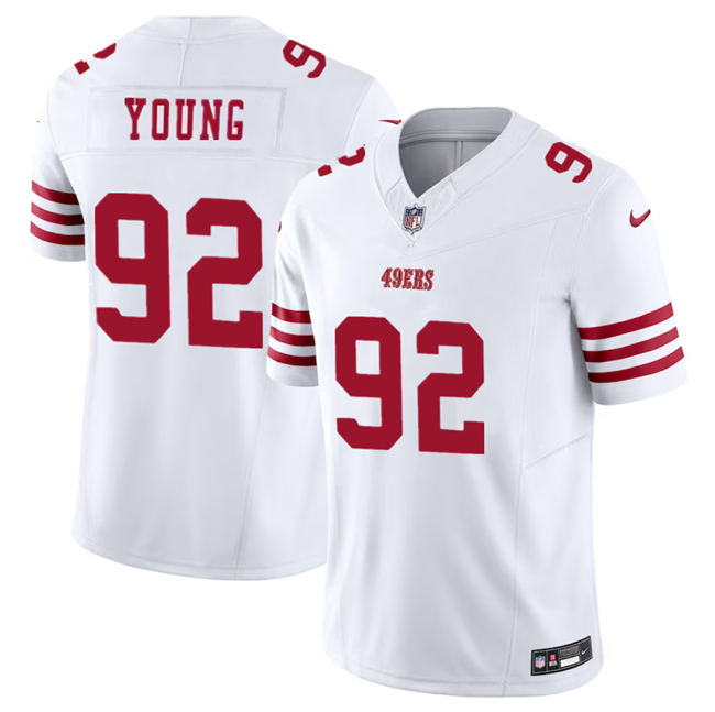 San Francisco 49ers #92 Chase Young White 2023 F.U.S.E. Stitched Jersey