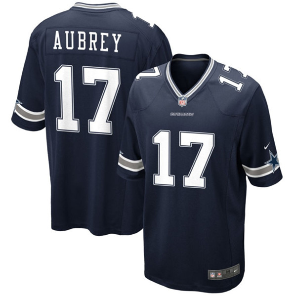 Dallas Cowboys #17 Brandon Aubrey Navy Stitched Game Jersey