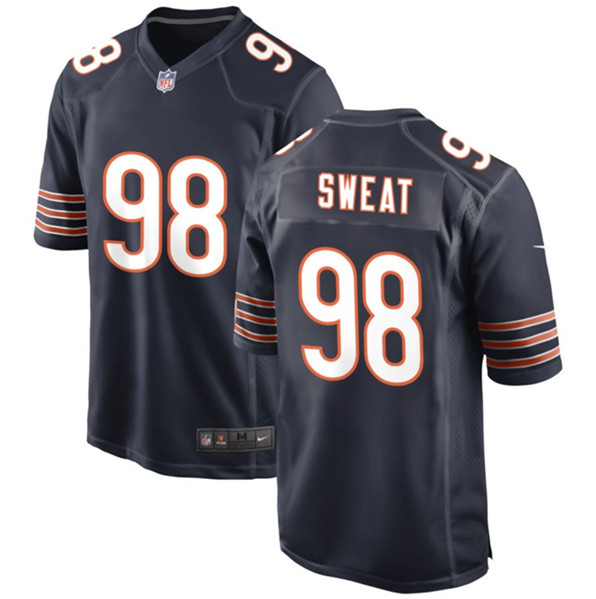 Chicago Bears #98 Montez Sweat Navy Stitched Game Jersey