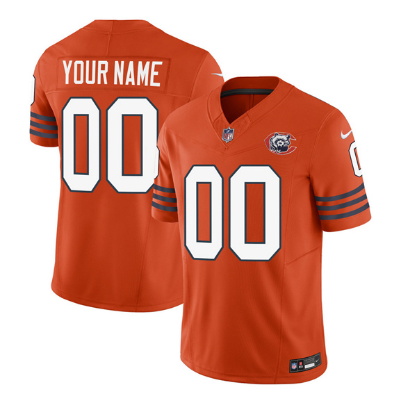 Chicago Bears Custom 2023 F.U.S.E. Orange Throwback Limited Stitched Jersey
