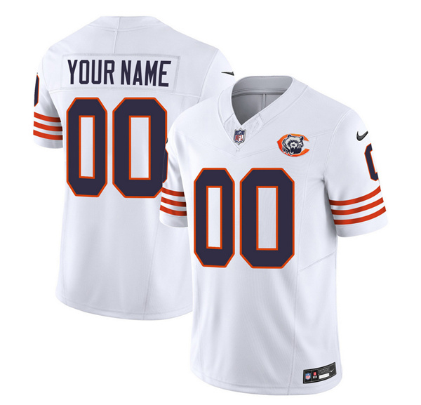 Chicago Bears Custom 2023 F.U.S.E. White Throwback Limited Stitched Jersey
