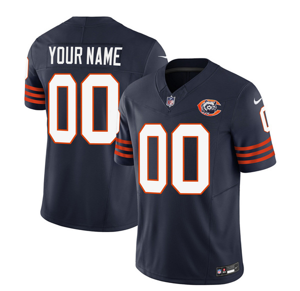 Chicago Bears Custom 2023 F.U.S.E. Navy Throwback Limited Stitched Jersey