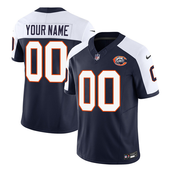 Chicago Bears Custom 2023 F.U.S.E. Navy White Throwback Limited Stitched Jersey