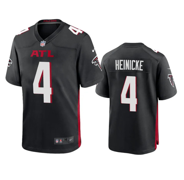 Atlanta Falcons #4 Taylor Heinicke New Black Stitched Game Jersey