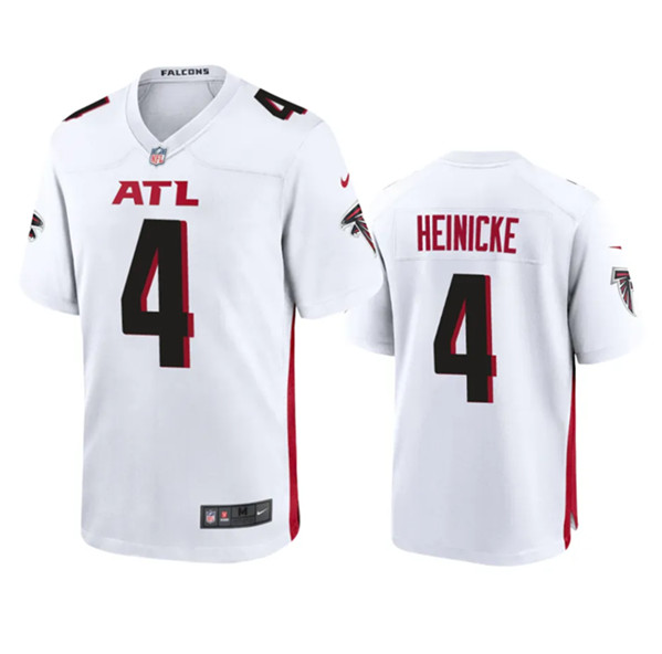 Atlanta Falcons #4 Taylor Heinicke New White Stitched Game Jersey