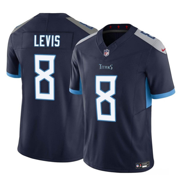 Tennessee Titans #8 Will Levis Navy 2023 F.U.S.E. Vapor Limited Throwback Stitched Jersey