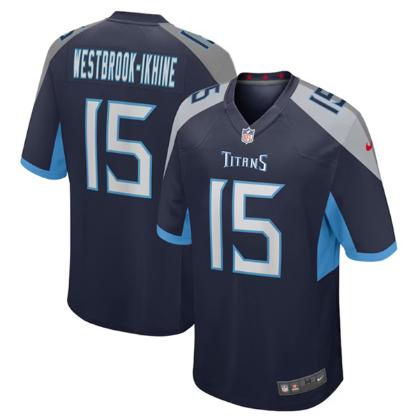 Tennessee Titans #15 Nick Westbrook-Ikhine Navy Stitched Game Jersey