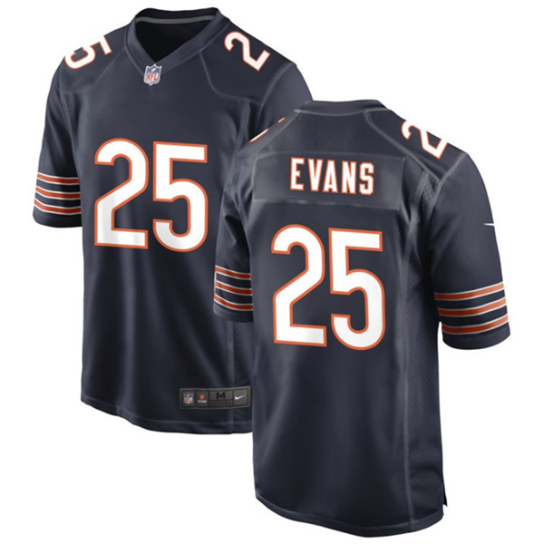Chicago Bears #25 Darrynton Evans Navy Stitched Game Jersey