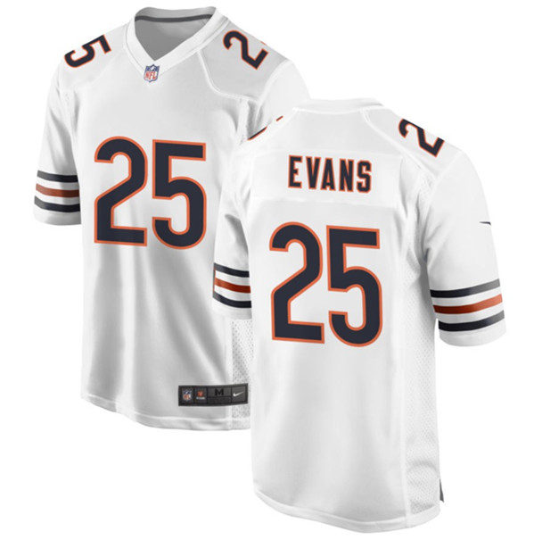 Chicago Bears #25 Darrynton Evans White Stitched Game Jersey