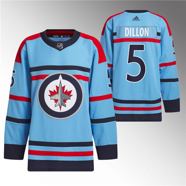 Winnipeg Jets #5 Brenden Dillon Light Blue Anniversary Primegreen Stitched Jersey